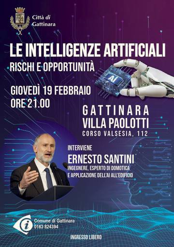 A Gattinara una serata sull’Intelligenza artificiale tra rischi e opportunità