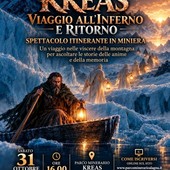 Alagna Valsesia, il 31 ottobre “Kreas – Viaggio all’inferno e ritorno” nel Parco Minerario Alagna Valsesia, il 31 ottobre “Kreas – Viaggio all’inferno e ritorno” nel Parco Minerario