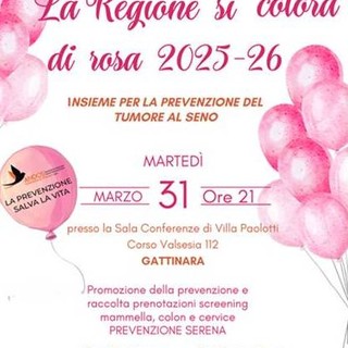 Gattinara aderisce alla campagna “La Regione si colora di Rosa” per la prevenzione del tumore al seno