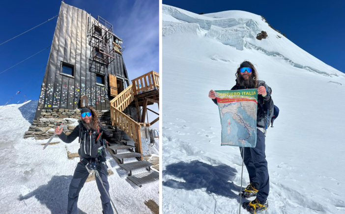 Luca Terenziani conquista la Capanna Margherita, il rifugio più alto d’Europa
