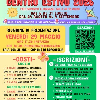 Borgosesia, centro estivo 2026 per bambini e ragazzi dai 3 ai 15 anni