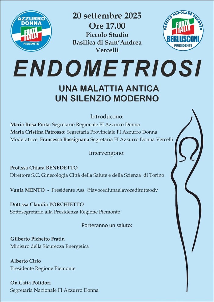 Vercelli, &quot;Endometriosi: una malattia antica, un silenzio moderno&quot;