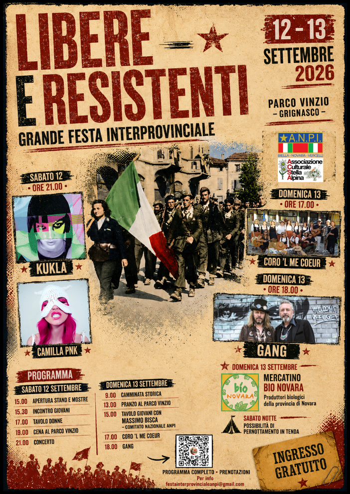 A Grignasco due giorni di memoria, musica e partecipazione con “Libere e Resistenti” A Grignasco due giorni di memoria, musica e partecipazione con “Libere e Resistenti”