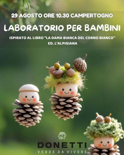 Campertogno, il 29 agosto laboratorio gratuito per bambini ispirato a “La Dama Bianca del Corno Bianco” Campertogno, il 29 agosto laboratorio gratuito per bambini ispirato a “La Dama Bianca del Corno Bianco”