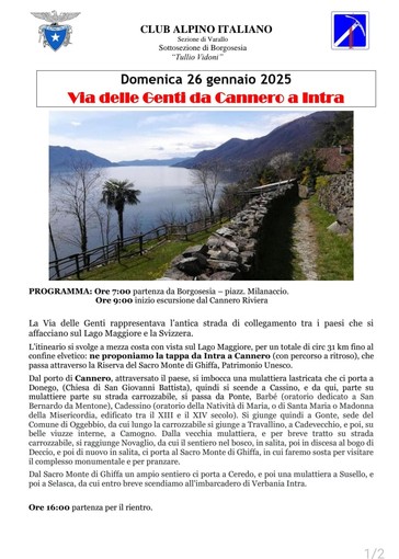 La locandina della gita del Cai di Borgosesia La locandina della gita del Cai di Borgosesia