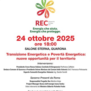 Quarona, focus su energia e sostenibilità con la Croce Rossa: al Salone Sterna si parla di transizione e povertà energetica