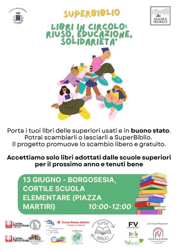 A Borgosesia libri scolastici in circolo con SuperBiblio A Borgosesia libri scolastici in circolo con SuperBiblio