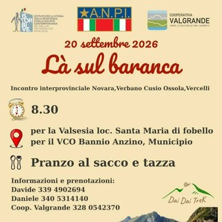 “Là sul Baranca”, domenica una camminata partigiana tra memoria e montagna