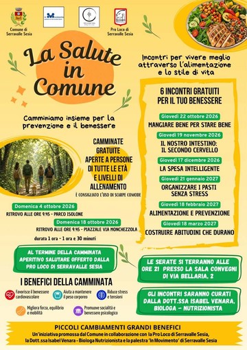 Serravalle Sesia, al via “La Salute in Comune” tra camminate e incontri sul benessere