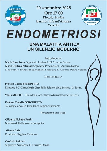 Vercelli, &quot;Endometriosi: una malattia antica, un silenzio moderno&quot;