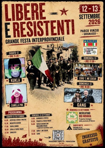 A Grignasco due giorni tra memoria, musica e nuove generazioni con “Libere e Resistenti”