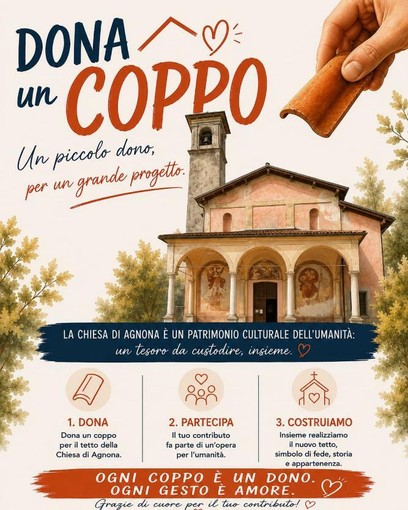 Borgosesia, “Dona un coppo” per sostenere il restauro del tetto della chiesa di Agnona Borgosesia, “Dona un coppo” per sostenere il restauro del tetto della chiesa di Agnona
