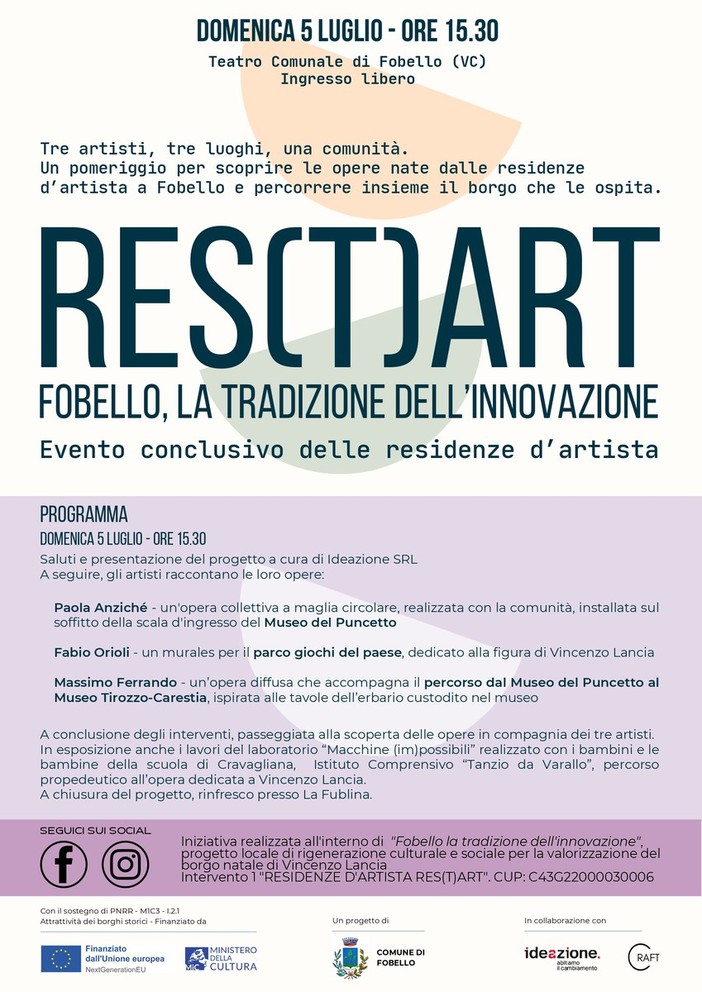 A Fobello tre opere d’arte raccontano il borgo, i suoi musei e la comunità A Fobello tre opere d’arte raccontano il borgo, i suoi musei e la comunità