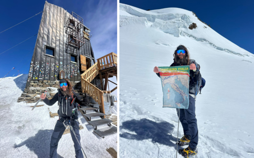 Luca Terenziani conquista la Capanna Margherita, il rifugio più alto d’Europa