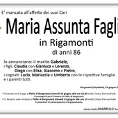Maria Assunta Faglia, in Rigamonti Maria Assunta Faglia, in Rigamonti