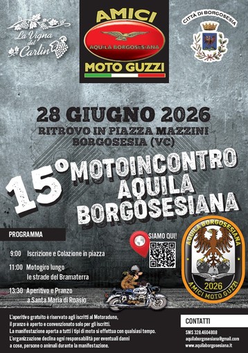 Borgosesia, il 15° Motoincontro Aquila Borgosesiana attraversa le strade del Bramaterra Borgosesia, il 15° Motoincontro Aquila Borgosesiana attraversa le strade del Bramaterra