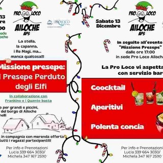 Ailoche si prepara a una magica “Missione Presepe”: il 13 dicembre un pomeriggio di giochi, misteri e gusto per tutta la famiglia