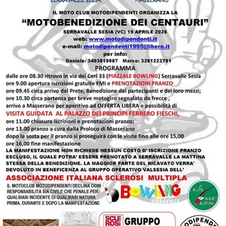 Serravalle Sesia, il 19 aprile torna la Motobenedizione dei Centauri tra motogiro, visita a Masserano e solidarietà