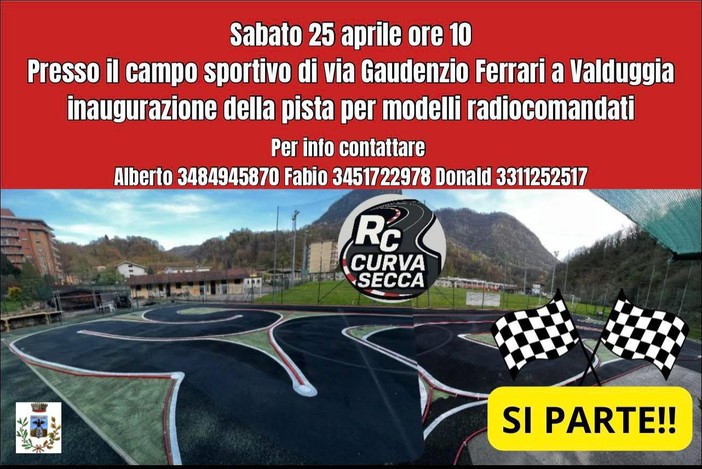 A Valduggia inaugura il miniautodromo per modelli radiocomandati: nuovo spazio al campo sportivo comunale