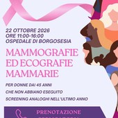 Ottobre Rosa, il 22 ottobre a Borgosesia mammografie ed ecografie mammarie