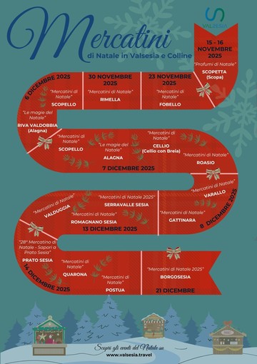 Valsesia e Colline si accendono di magia: tornano i Mercatini di Natale 2025