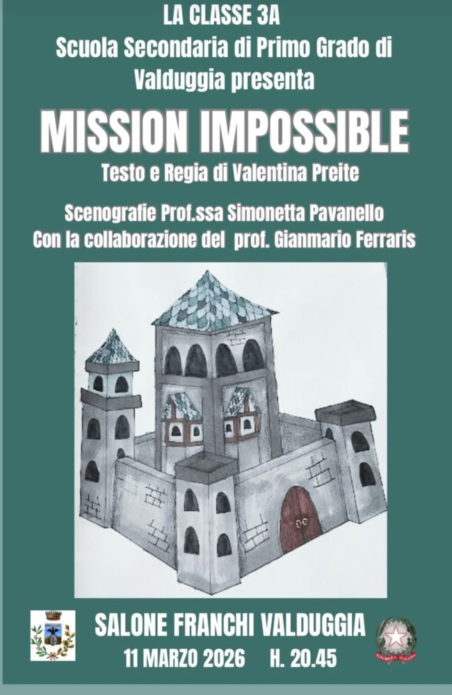 Valduggia, la classe 3A porta in scena “Mission Impossible” al Salone Franchi