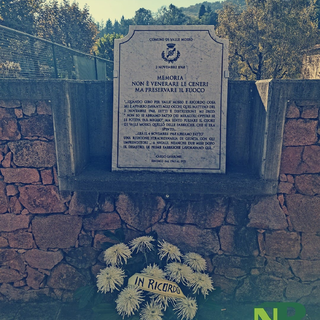 Il monumento in ricordo dell'alluvione del 1968