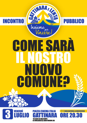 Fusione Lenta-Gattinara, come sarà il Comune? Nuovo incontro pubblico Fusione Lenta-Gattinara, come sarà il Comune? Nuovo incontro pubblico
