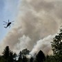 Incendio Monte Barone, 58 lanci tra elicottero e Canadair: fronte nella pineta FOTO archivio