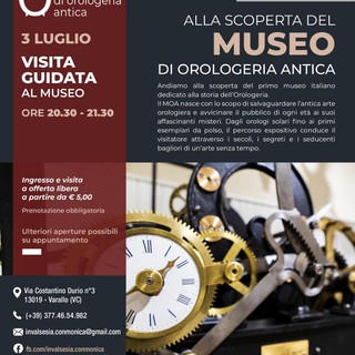A Varallo una visita serale alla scoperta del Museo di Orologeria Antica