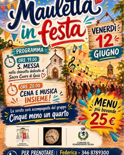 Mauletta in festa, a Romagnano Sesia una serata tra tradizione, comunità e musica