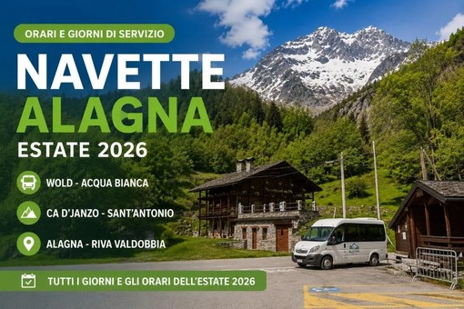 Alagna, tornano le navette estive per raggiungere Acqua Bianca e la Val Vogna Alagna, tornano le navette estive per raggiungere Acqua Bianca e la Val Vogna