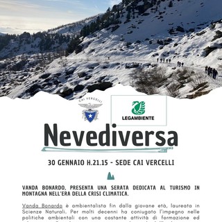 A Vercelli una serata su montagna e crisi climatica: al CAI l’incontro “Nevediversa”
