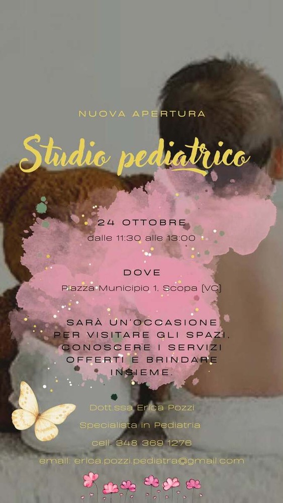 A Scopa apre un nuovo studio pediatrico: domani la presentazione degli spazi