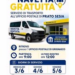 Grignasco, navetta gratuita per raggiungere l’ufficio postale di Prato Sesia
