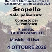 Scopello, il 4 ottobre concerto per San Francesco con il pianista Claudio Zampetti
