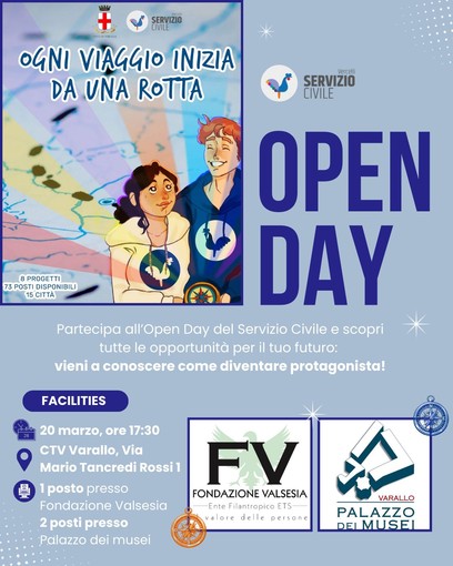 A Varallo un Open Day sul Servizio Civile: in Valsesia aiuto pratico per scegliere progetto e sede