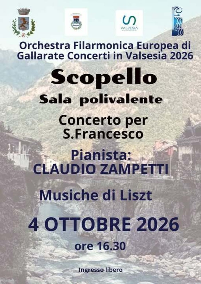 Scopello, il 4 ottobre concerto per San Francesco con il pianista Claudio Zampetti Scopello, il 4 ottobre concerto per San Francesco con il pianista Claudio Zampetti