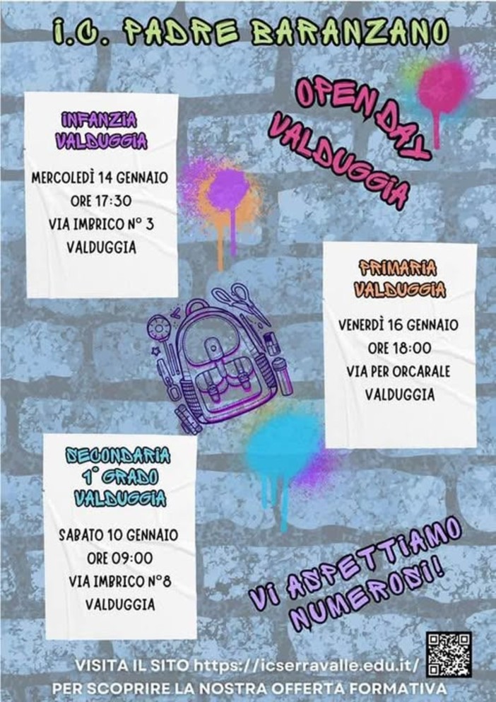 Valduggia, open day all’Istituto Padre Baranzano: tre appuntamenti per scoprire l’offerta formativa
