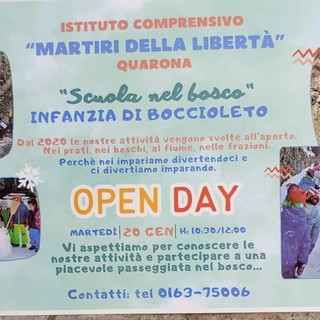 Boccioleto, open day per la “Scuola nel bosco” dell’infanzia