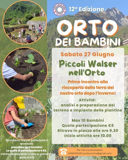 Rima si prepara a un sabato di comunità tra orto dei bambini, festa patronale e cena in compagnia