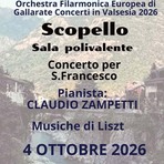 Scopello, il 4 ottobre concerto per San Francesco con il pianista Claudio Zampetti