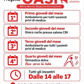 Borgosesia, nasce il progetto OASI della Croce Rossa: ogni giovedì ascolto, supporto e socialità