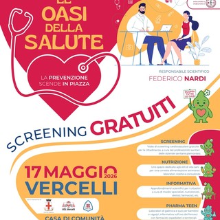A Vercelli arrivano le Oasi della Salute: screening cardiovascolari gratuiti e attività a Parco Camana