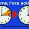 Stanotte torna l’ora solare: lancette indietro di un’ora Stanotte torna l’ora solare: lancette indietro di un’ora