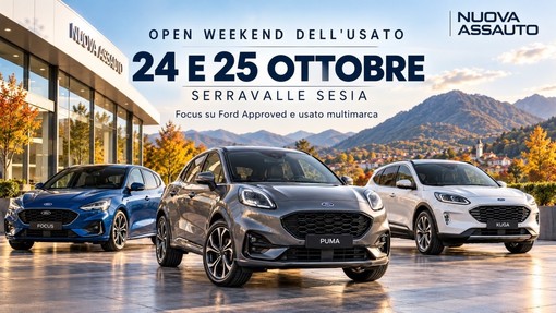 A Serravalle Sesia un weekend dedicato all'usato, da Nuova Assauto tante occasioni e una promozione speciale Ford Approved