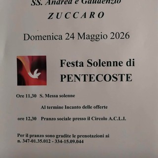 Zuccaro celebra la Festa solenne di Pentecoste
