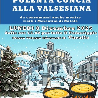 Varallo, l’8 dicembre torna la Polenta Concia alla Valsesiana in piazza Vittorio