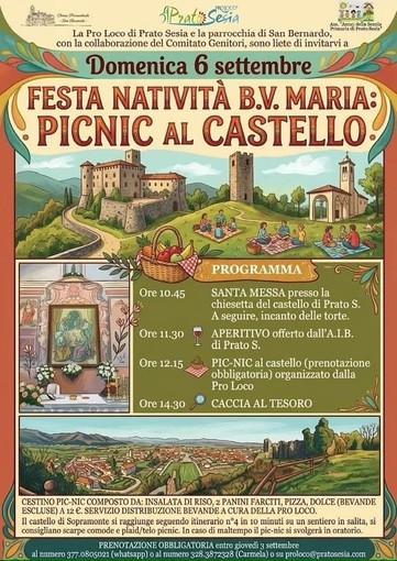 Prato Sesia, una domenica al castello tra festa della Madonna, picnic e caccia al tesoro Prato Sesia, una domenica al castello tra festa della Madonna, picnic e caccia al tesoro