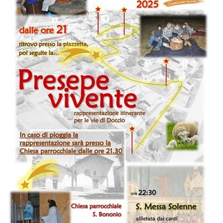 A Doccio torna il Presepe vivente itinerante nella notte della Vigilia